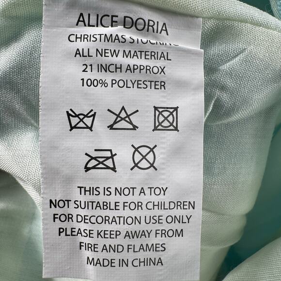 Lot of 3 Alice Doria Blue Christmas Stockings Polar Bear Snowman Penguins 21” - Picture 9 of 9